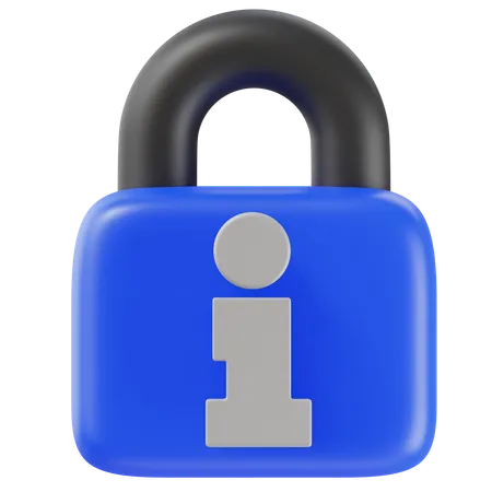 Information Lock  3D Icon