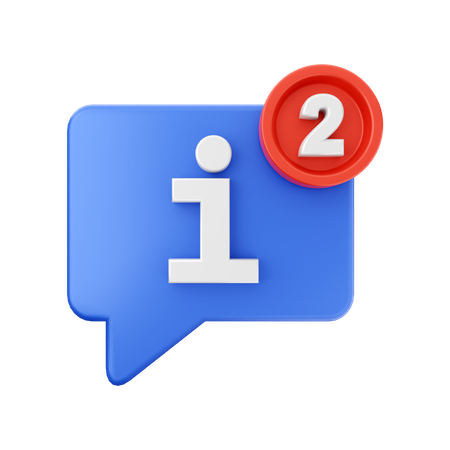 Information Notification 3D Icon