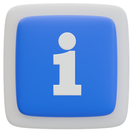 Information Sign Iconography  3D Icon
