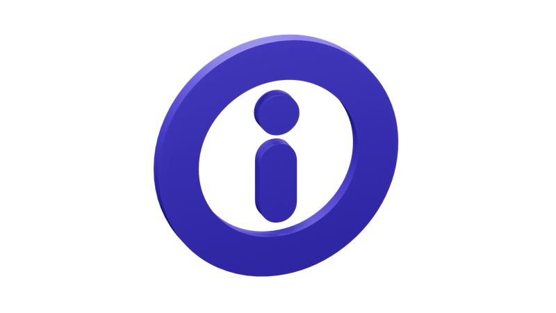 Information symbol  3D Illustration