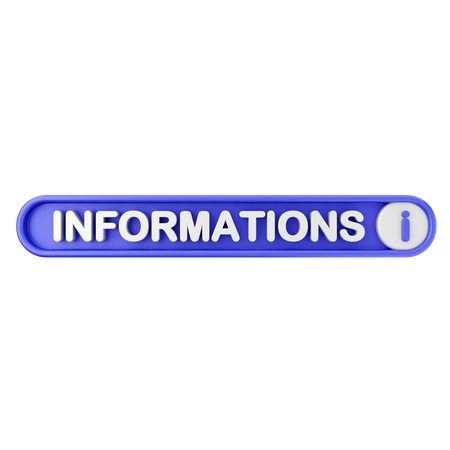 Bouton texte d'informations  3D Icon