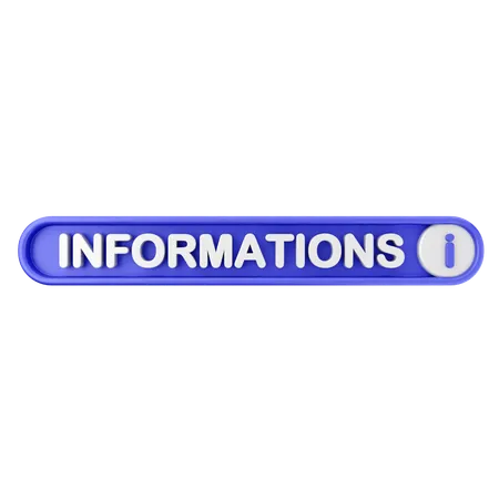 Bouton texte d'informations  3D Icon