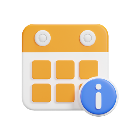 Informationskalender  3D Icon