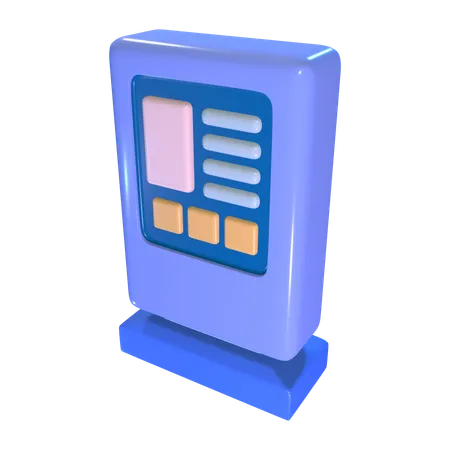 Informationskiosk  3D Icon