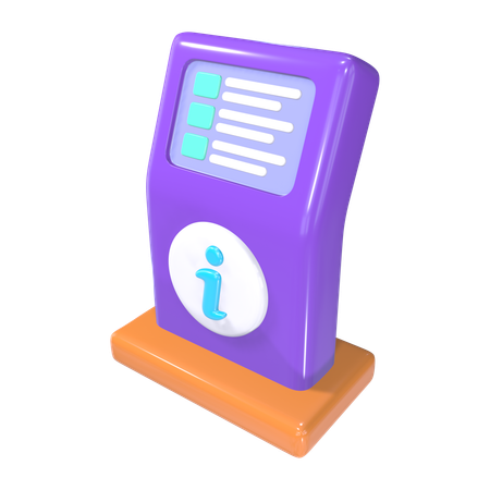 Informationskiosk  3D Icon