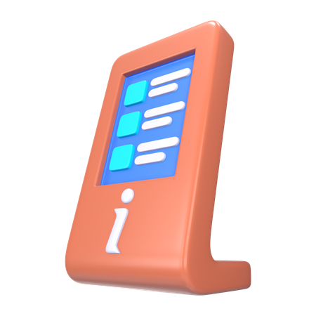 Informationskiosk  3D Icon