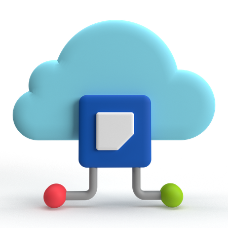 Cloud computing  3D Icon