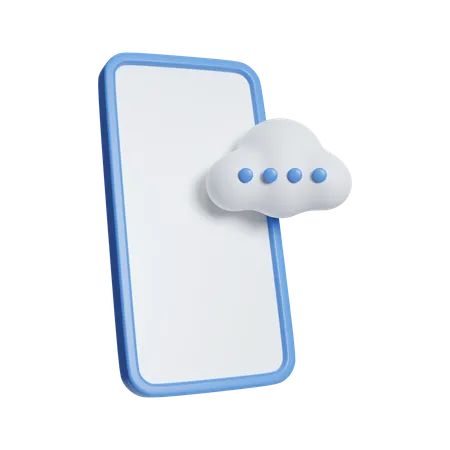 Informatique en nuage mobile  3D Icon