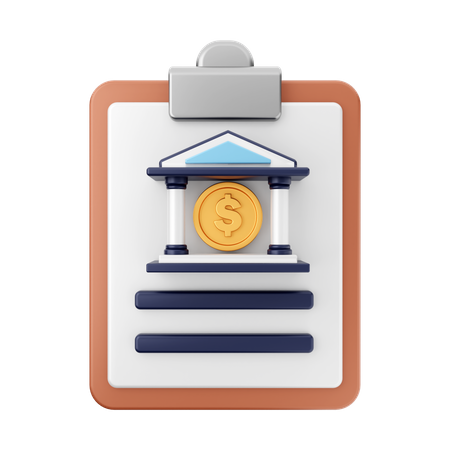 Informe bancario  3D Icon