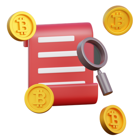 Informe bitcoin  3D Icon