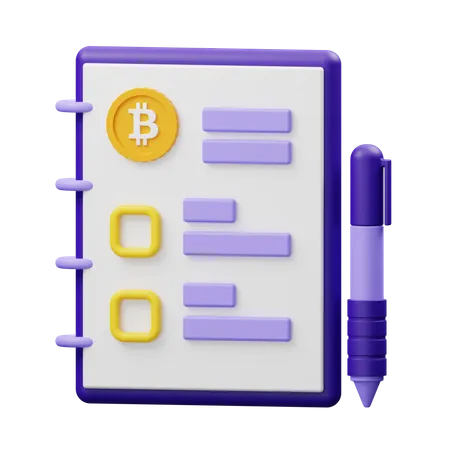 Informe bitcoin  3D Illustration