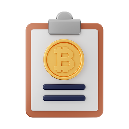 Informe bitcoin  3D Icon