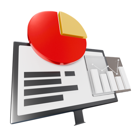 Reporte de negocios  3D Icon