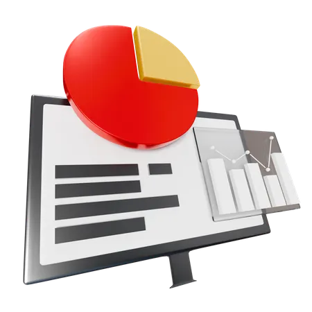 Reporte de negocios  3D Icon