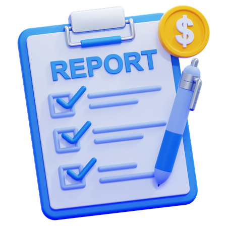 Reporte de negocios  3D Icon