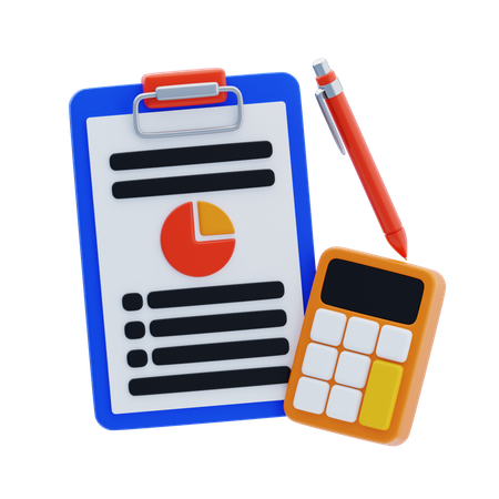 Informe contable  3D Icon