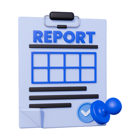 Informe contable  3D Icon