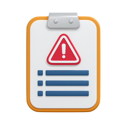 Informe de alerta  3D Icon