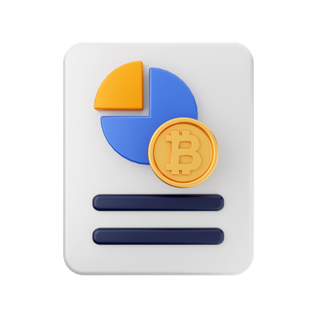 Informe de análisis de bitcoins  3D Icon