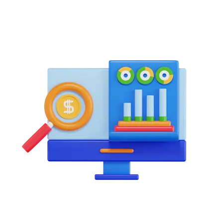 Informe de análisis del mercado de valores  3D Icon