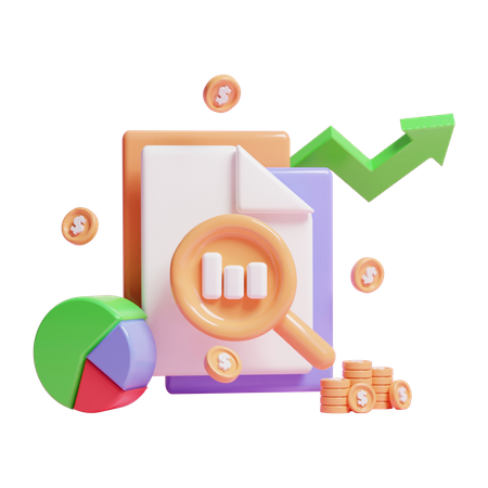 Informe de análisis empresarial  3D Icon