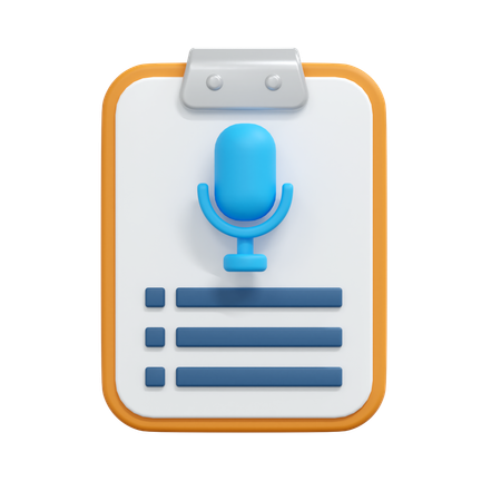 Informe de audio  3D Icon