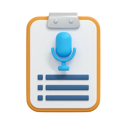 Informe de audio  3D Icon