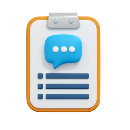 Informe de chat  3D Icon