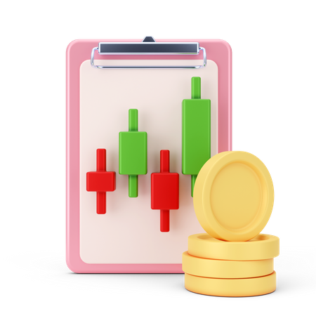 Informe de comercio de dinero  3D Icon