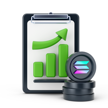 Informe de crecimiento de solana  3D Icon