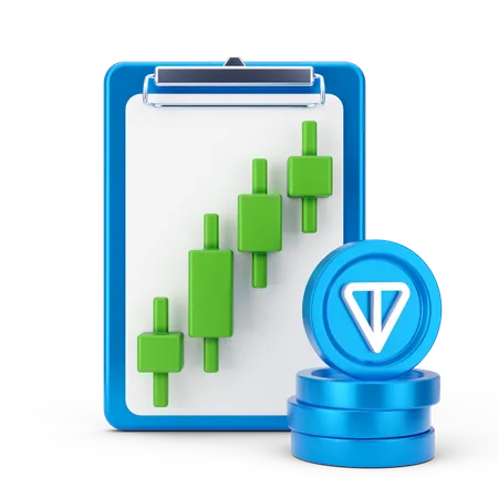 Informe sobre el crecimiento de la moneda de tonelada  3D Icon