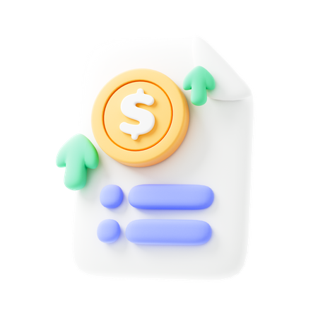 Informe de crecimiento del dinero  3D Icon