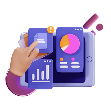 Informe de datos comerciales  3D Icon