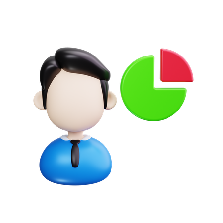 Informe de diagrama circular de negocios  3D Icon