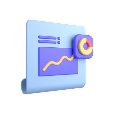 Informe de estadísticas  3D Illustration