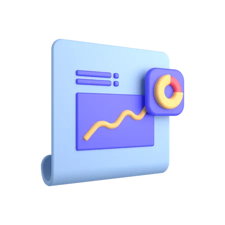 Informe de estadísticas  3D Illustration