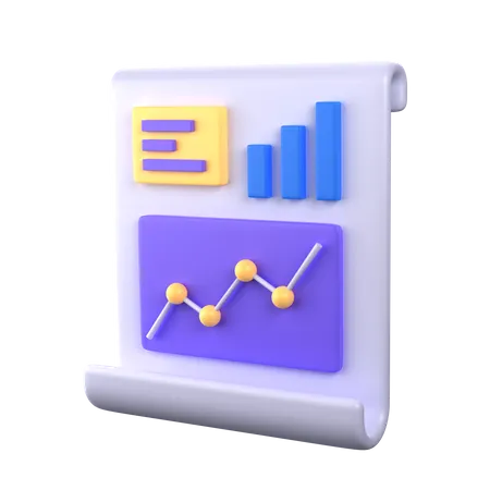 Informe de estadísticas  3D Icon