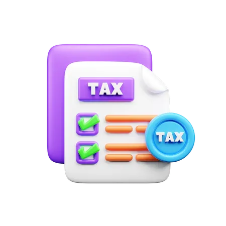 Informe de impuestos sobre la renta  3D Icon