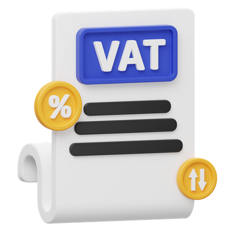 Informe de impuestos del iva  3D Icon