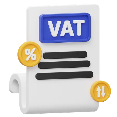 Informe de impuestos del iva  3D Icon