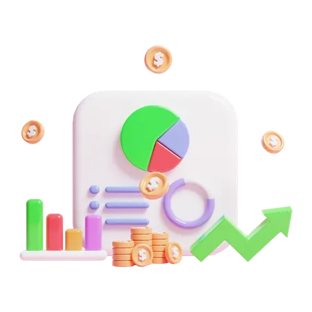 Informe de inversión empresarial  3D Icon