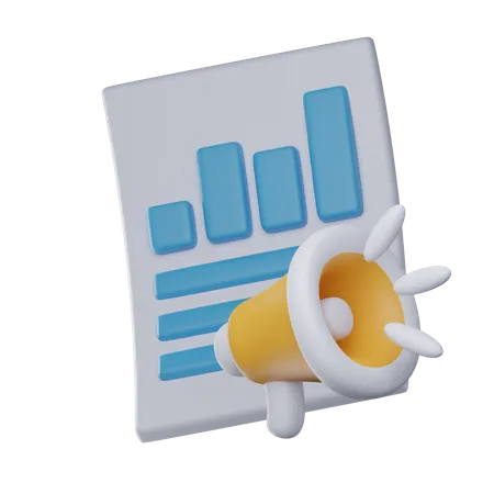 Informe de marketing  3D Icon