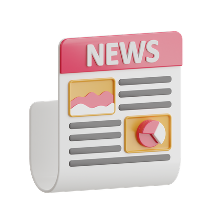 Informe de noticias  3D Icon