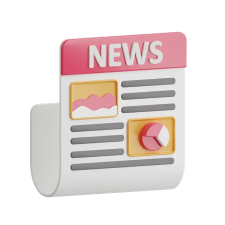 Informe de noticias  3D Icon