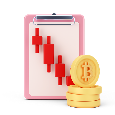 Informe de pérdida de bitcoins  3D Icon