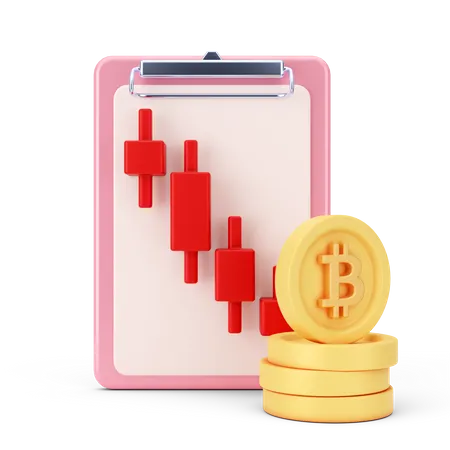 Informe de pérdida de bitcoins  3D Icon