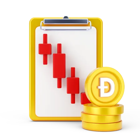 Informe de pérdidas de dogecoin  3D Icon