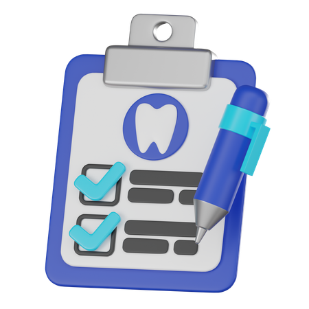 Informe de chequeo dental  3D Icon