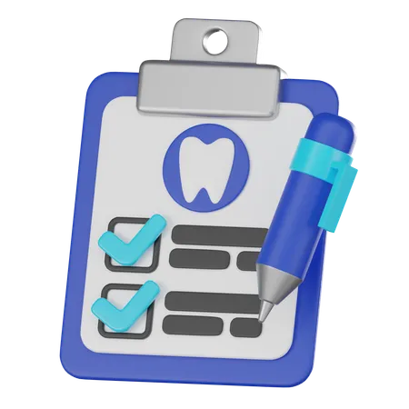 Informe de chequeo dental  3D Icon