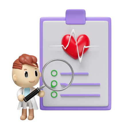 Informe del corazón  3D Icon